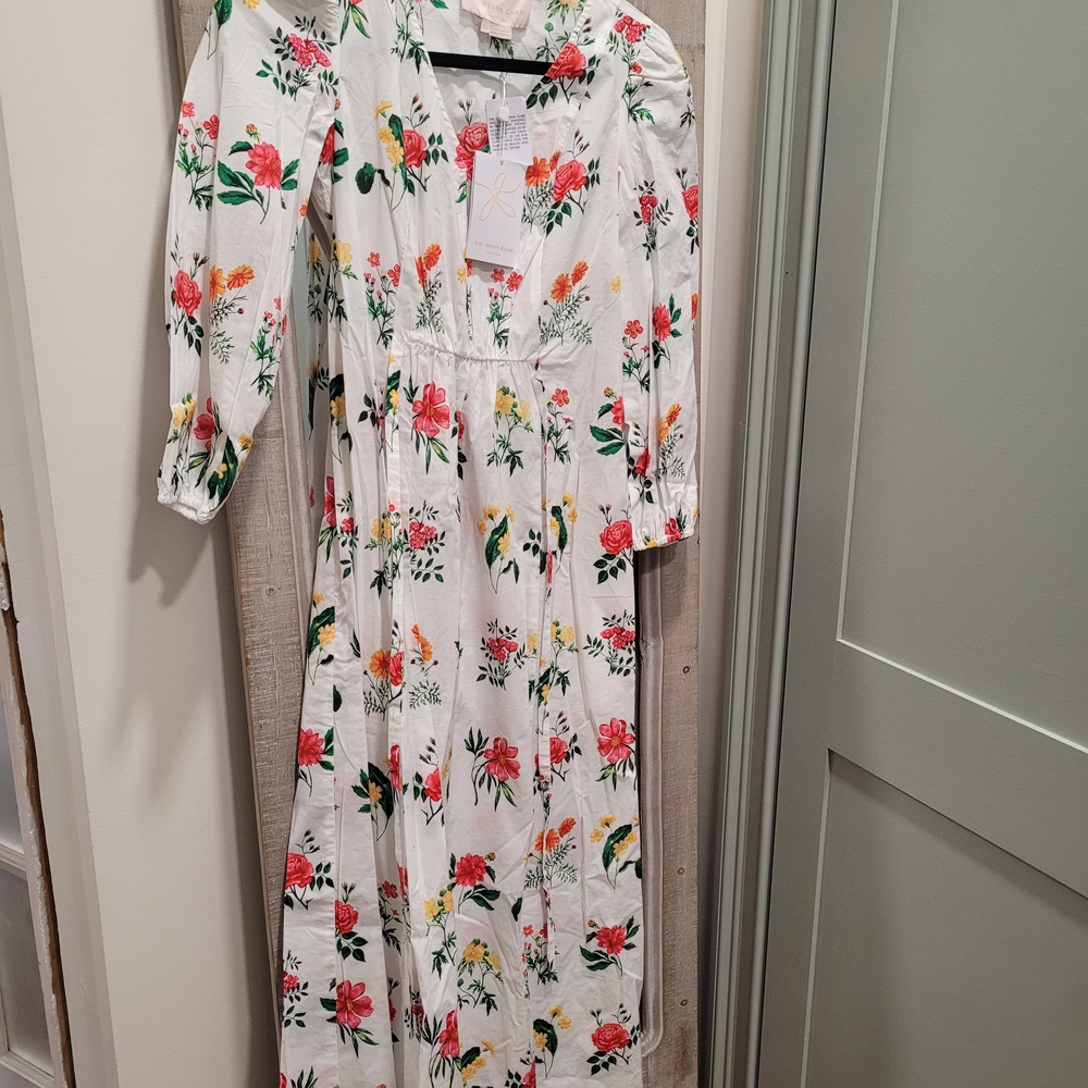 Gal Meets Glam Floral White Maxi Dress